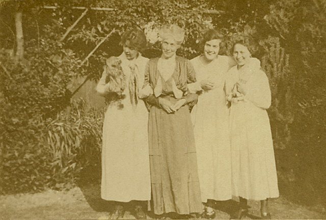Family at Crafnant from left to right Helen Dorrie's sister, Charlotte, Dorrie and Kate Nossiter (Charlotte's Sister-in-Law).